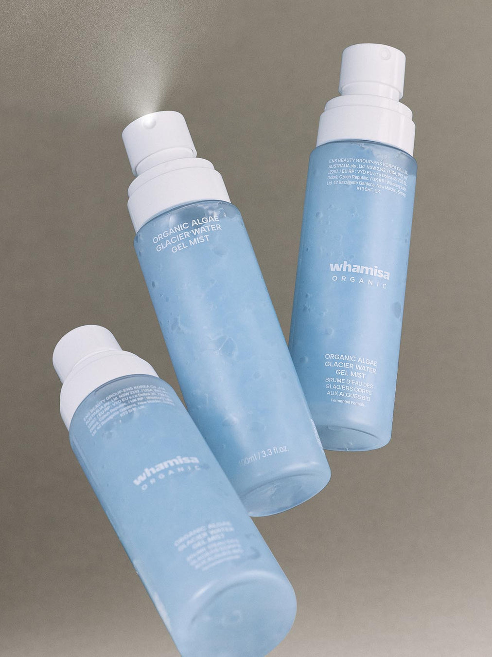 Whamisa Organic Algae Glacier Water Gel Mist – Kühlendes Gesichtsspray Mit Fermentierter Pflege Für Intensive Hydration